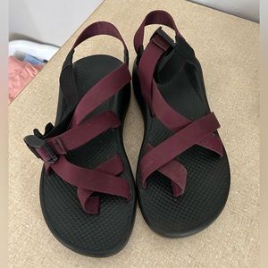 Maroon Toe Strap Chacos